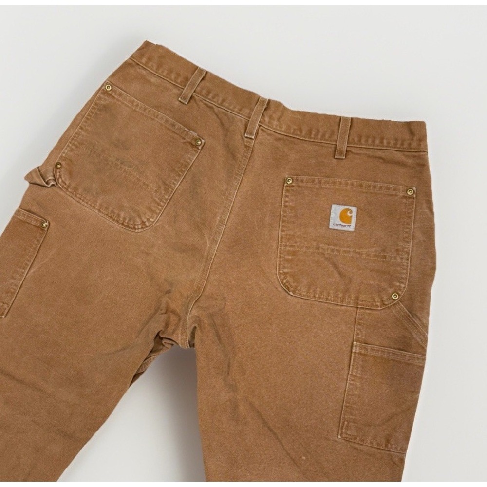 VTG Carhartt Men's Sz 32 Brown Double Knee Carpenter B01 BRN Pants Work USA Made - Picture 9 of 11